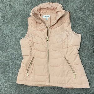 Calvin Klein light pink puffer vest